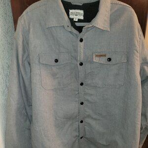 FIELD & STREAM Sherpa Lined Shirt Jacket XL | Flannel Gray Shacket | Outfitter